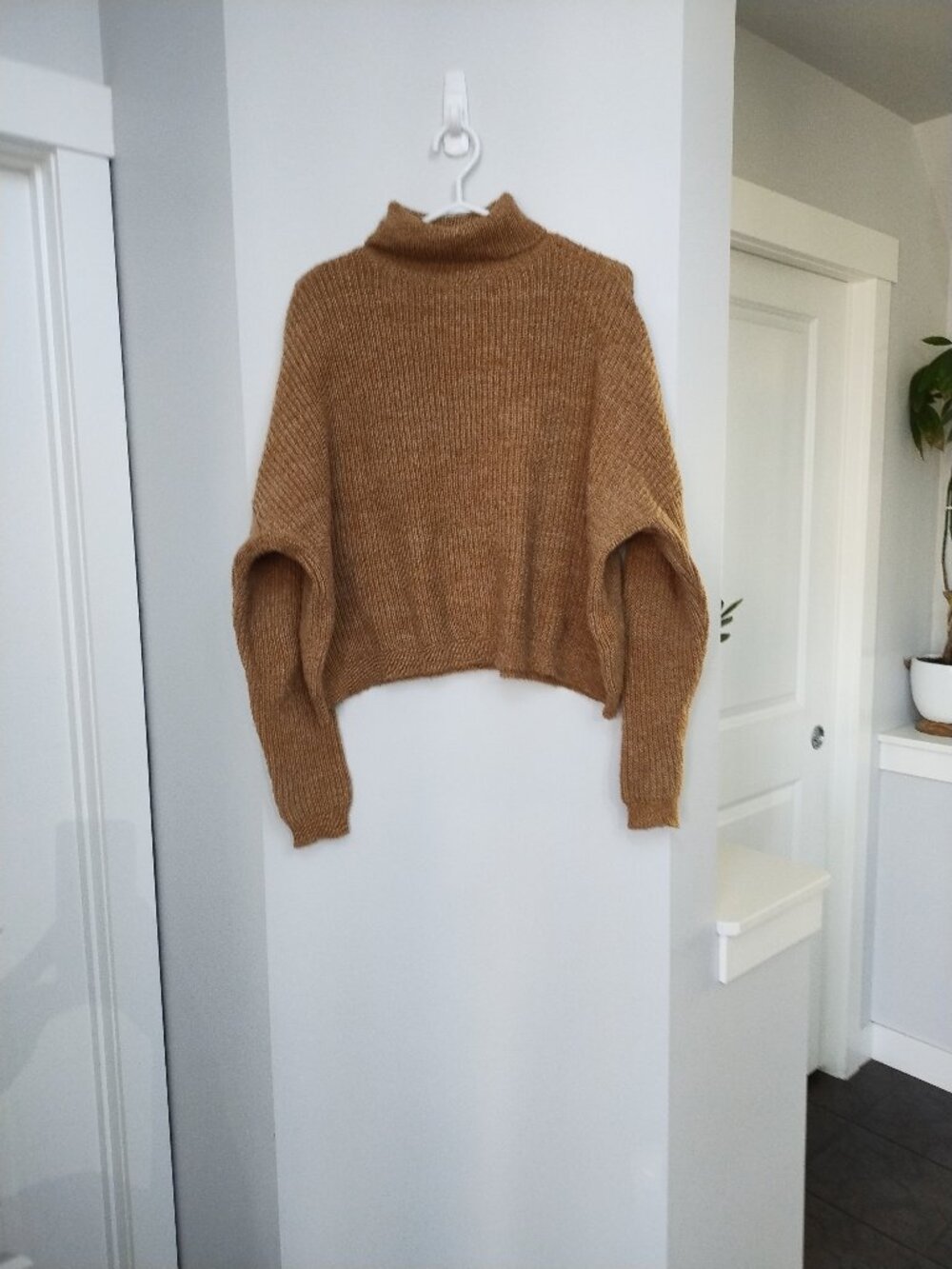 Oversized wool blend soft turtleneck knit sweater